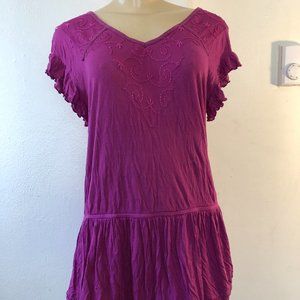 Kimchi Blue Magenta Drop-Waist Tunic